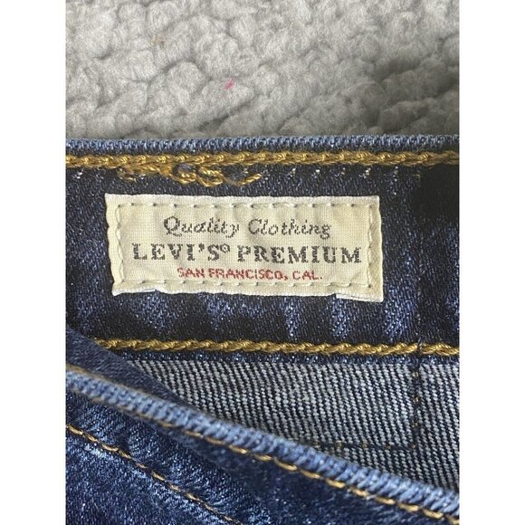 Levi's Premium Wedgie Straight Fit Salsa Charleston Outlasted Dark Wash 23X28 - Picture 8 of 13